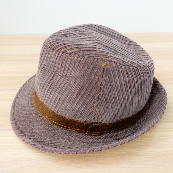 Stetson Western‎ Hat Gray Large Cotton Reverse Corduroy Trilby Traveller Fedora main image 8